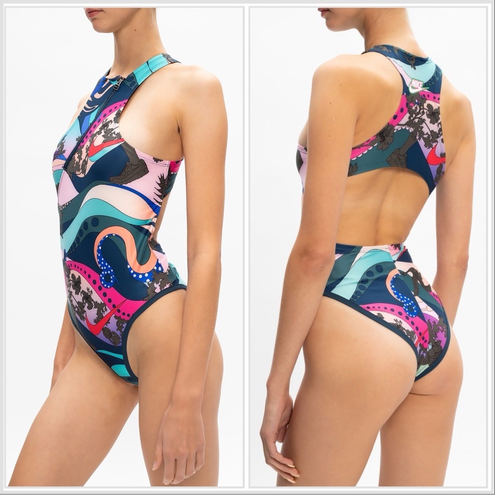 NWOT Nike Printed Racer Back Bodysuit Sz XS